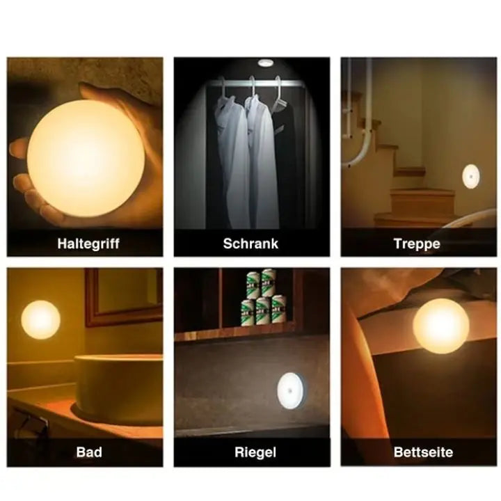 Ładowalna LED Nocna Lampa z Czujnikiem Ruchu