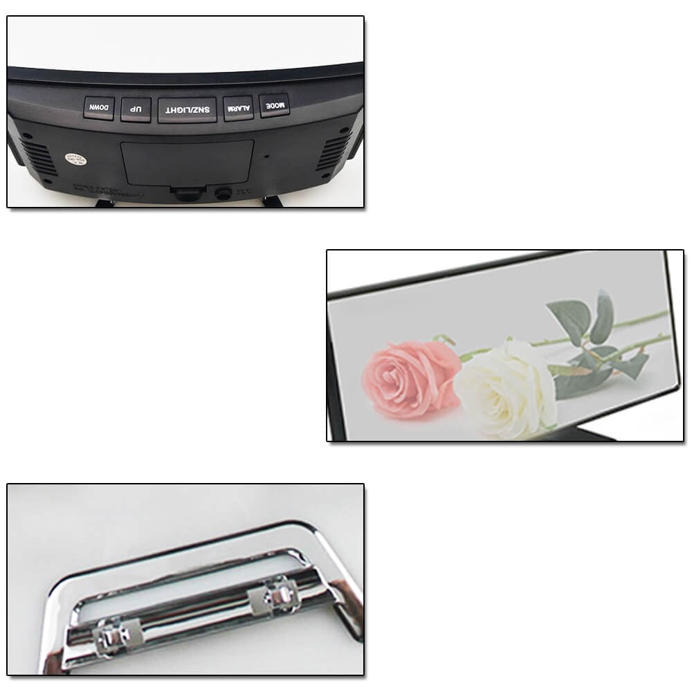 Zakrzywiony Cyfrowy Budzik LED - Rass