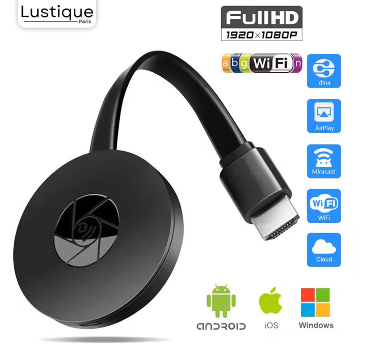 Bezprzewodowy adapter HDMI | MediaLink 1080P WiFi Mirroring dla Android, iOS, Windows i Mac