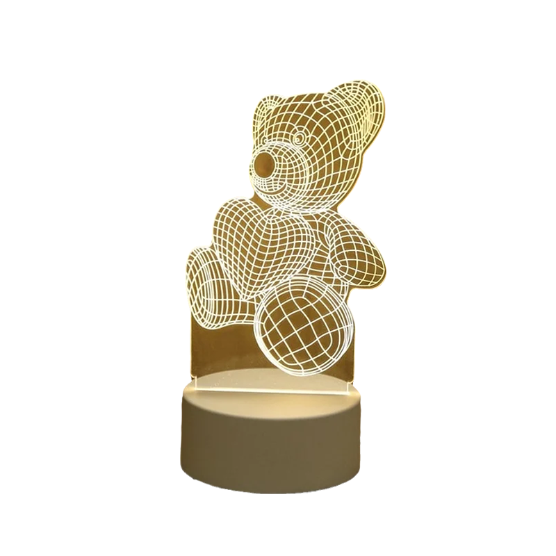 3D Nocna Lampa Usb