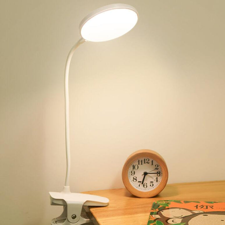 Prosta Lampa Biurkowa LED z Klipsem, Ładowana, Ochrona Wzroku, Nocna Lampa