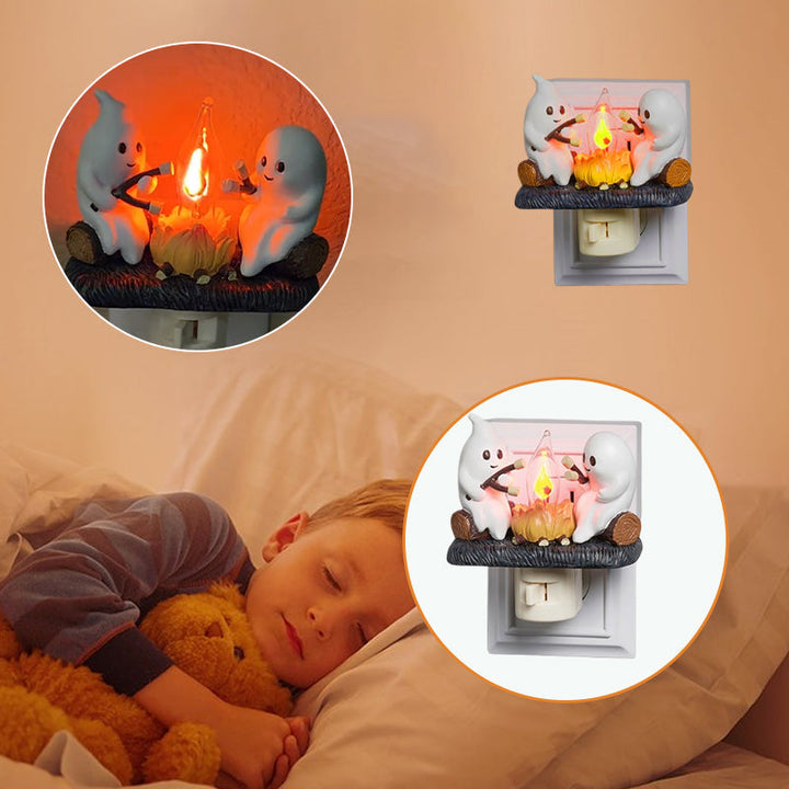 Błyskający Nocny Lampion w Kształcie Duchów