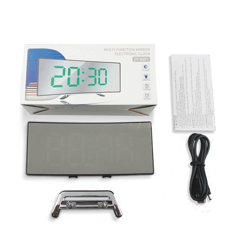 Zakrzywiony Cyfrowy Budzik LED - Rass