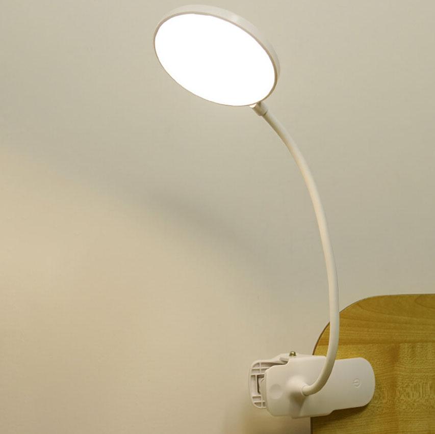 Prosta Lampa Biurkowa LED z Klipsem, Ładowana, Ochrona Wzroku, Nocna Lampa