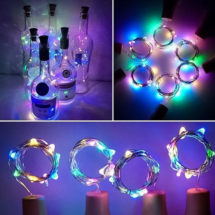 Świeczka LED do Butelki Korkowa Lampa Nocna DIY Dekoracja Prezent