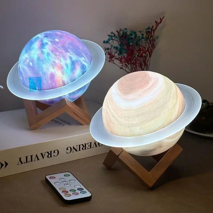 Głośnik Bluetooth Galaxy Saturn z Nocną Lampką