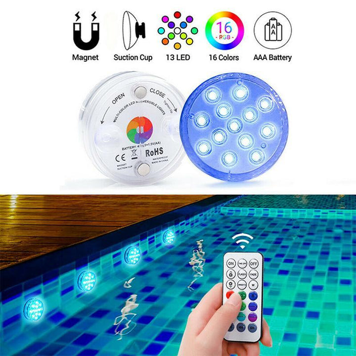 Zdalnie sterowana wodoodporna lampa LED z magnesem
