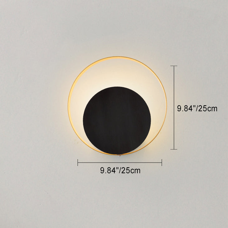 Nowoczesny Minimalistyczny Żelazny Pierścień Lampa Ścienna 1-Żarówkowa do Sypialni