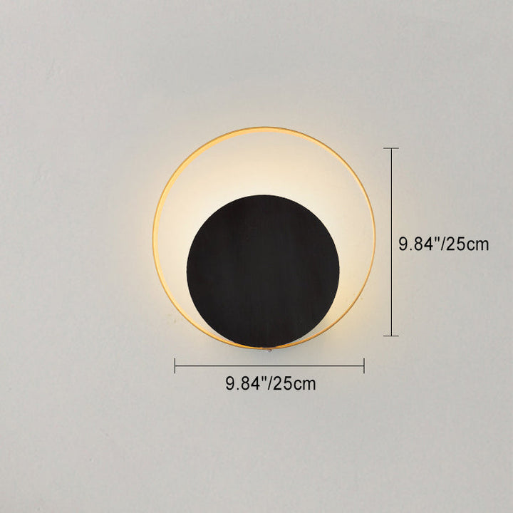 Nowoczesny Minimalistyczny Żelazny Pierścień Lampa Ścienna 1-Żarówkowa do Sypialni