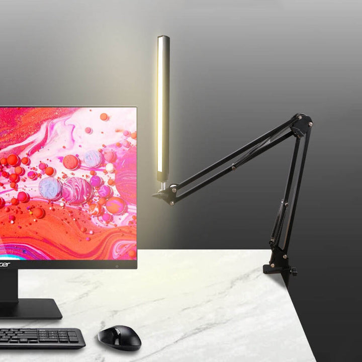 Składana Lampa Stolikowa LED z Długim Ramieniem Ochrony Oczu USB