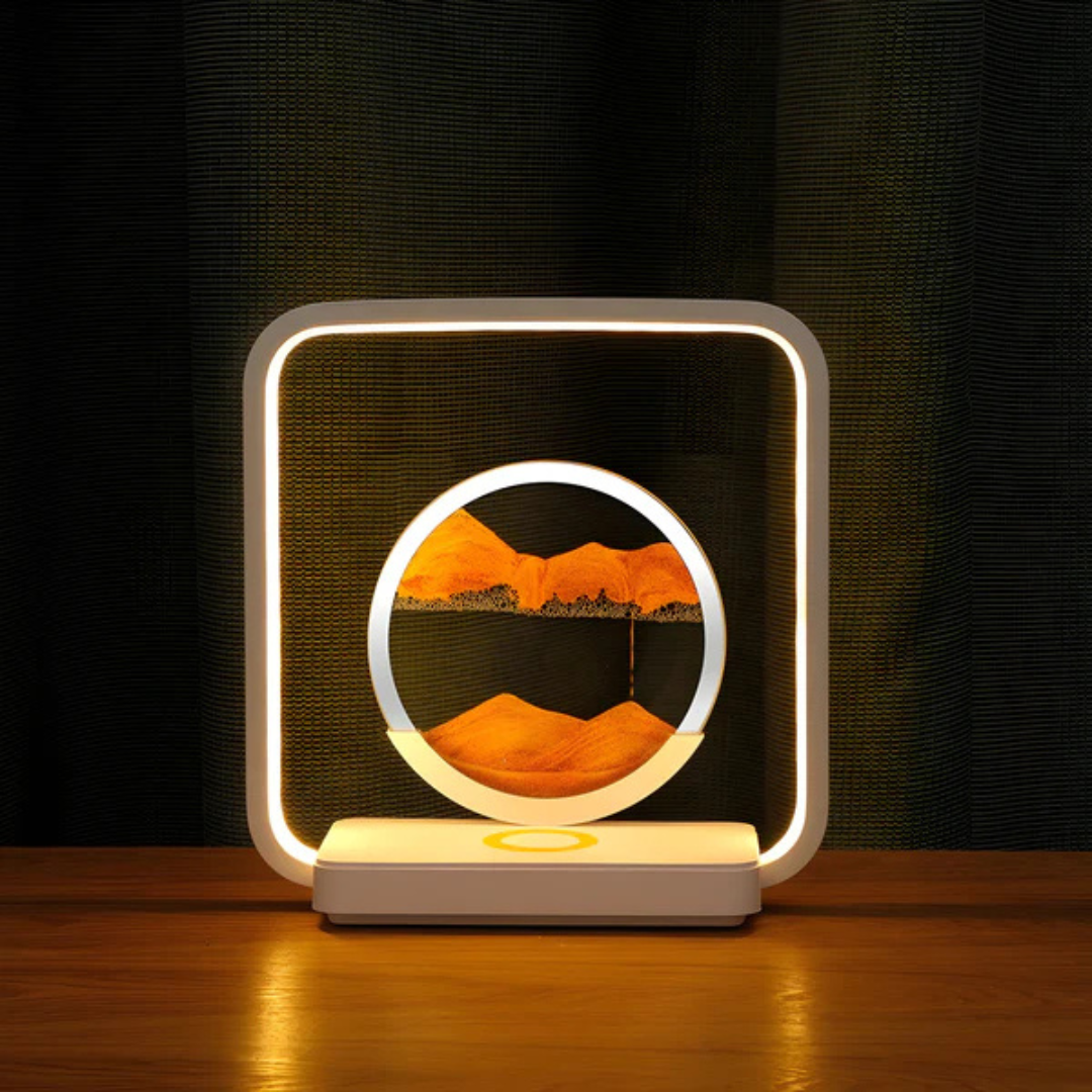 3D LED Lampa Nocna z Piaskowym Strumieniem