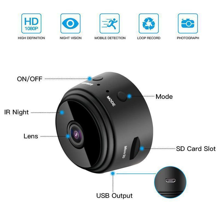 1080p Magnetyczna Mini Kamera WiFi - Kamera Cofania do Przyczepy Kempingowej