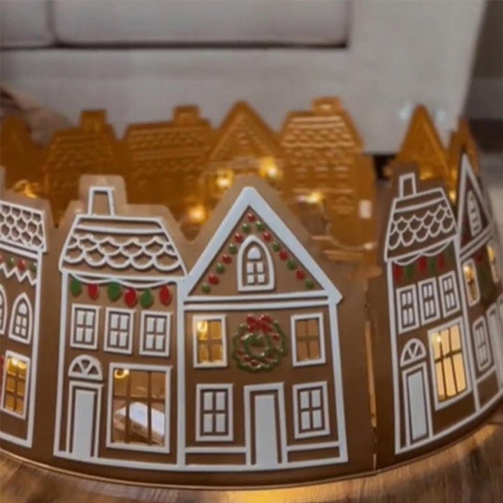 LED Domek z Piernika na Choinkę - Obręcz na Choinkę