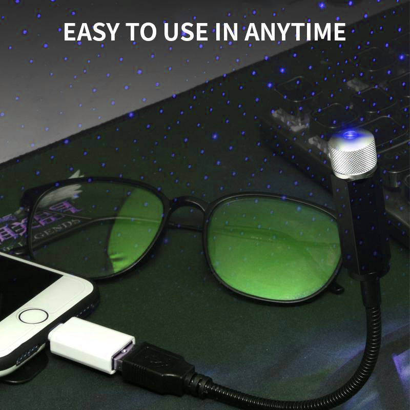 Kolorowa lampa romantyczna USB na sufit samochodu i w domu