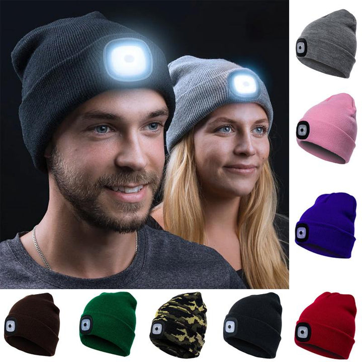 Czapka z odpinaną lampką LED