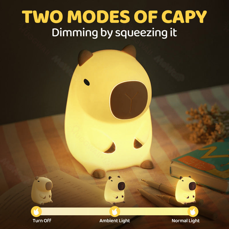SquishBara | Kapibara Squishy Lampa Nocna Idealny Prezent dla Wszystkich Wieków