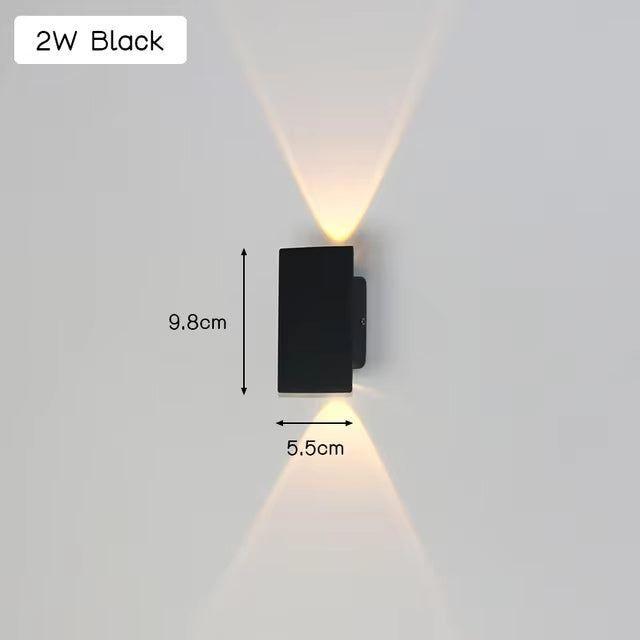 Lampa ścienna LED odporna na warunki atmosferyczne w nowoczesnym stylu, wykonana z aluminium do użytku na zewnątrz