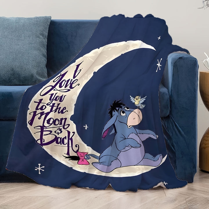 Miękka kocyk z wzorem Eeyore - Dostępny w różnych rozmiarach na wszystkie sezony