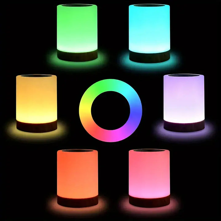 Ściemnialna LED Lampa Nocna z Nowoczesnym Designem i Zmianą Koloru