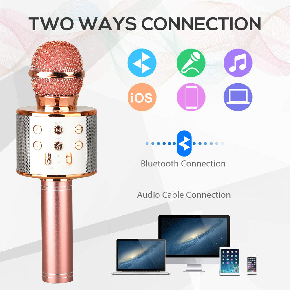 Bezprzewodowy mikrofon karaoke Bluetooth z możliwością ładowania