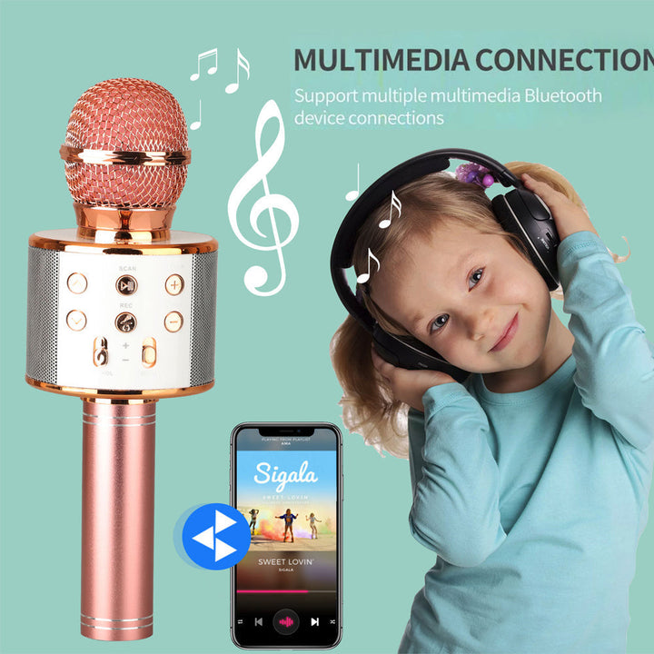 Bezprzewodowy mikrofon karaoke Bluetooth z możliwością ładowania