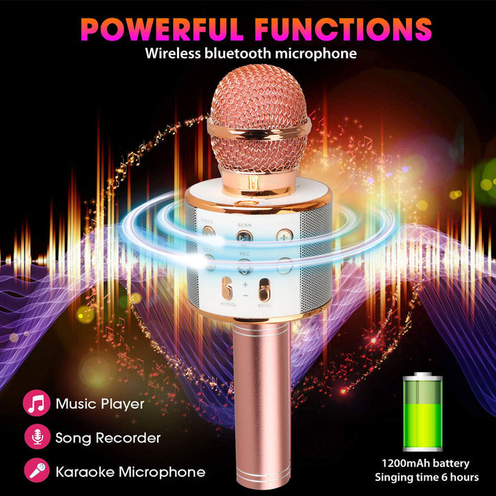 Bezprzewodowy mikrofon karaoke Bluetooth z możliwością ładowania