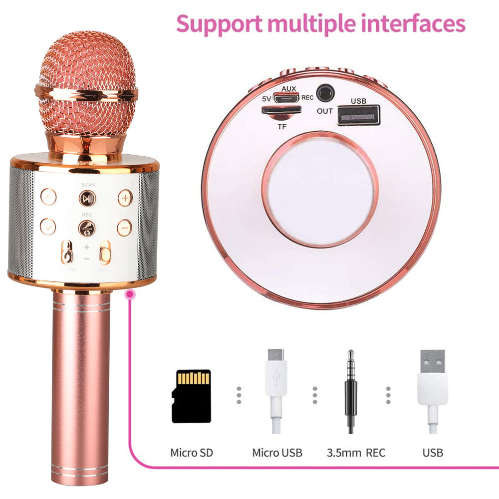 Bezprzewodowy mikrofon karaoke Bluetooth z możliwością ładowania