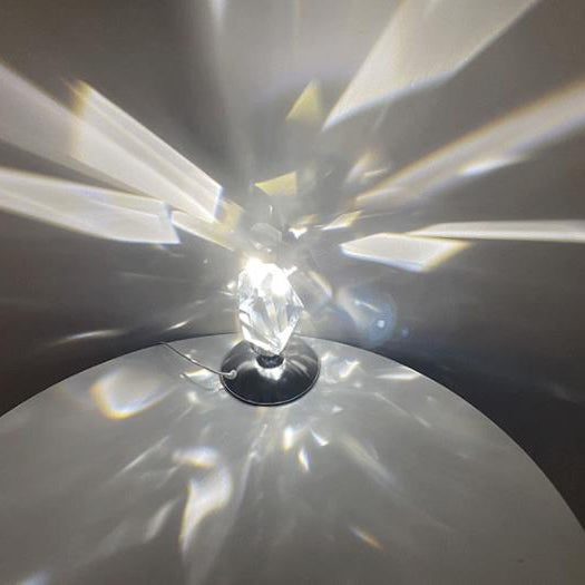 Lampa stołowa LED LuxorLite z diamentowym kryształem | Luksusowe światło nastrojowe | Zmiana kolorów 3 lub 16 | Bezprzewodowa lampka nocna