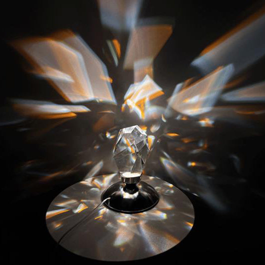 Lampa stołowa LED LuxorLite z diamentowym kryształem | Luksusowe światło nastrojowe | Zmiana kolorów 3 lub 16 | Bezprzewodowa lampka nocna