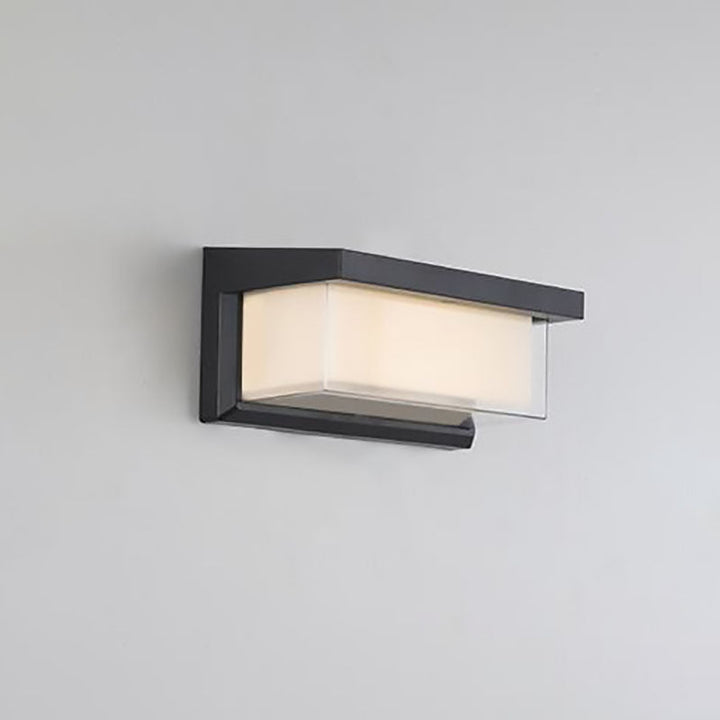 Nowoczesna Minimalistyczna Prostokątna Lampa LED Solarna PC na Zewnątrz do Oświetlenia Patio