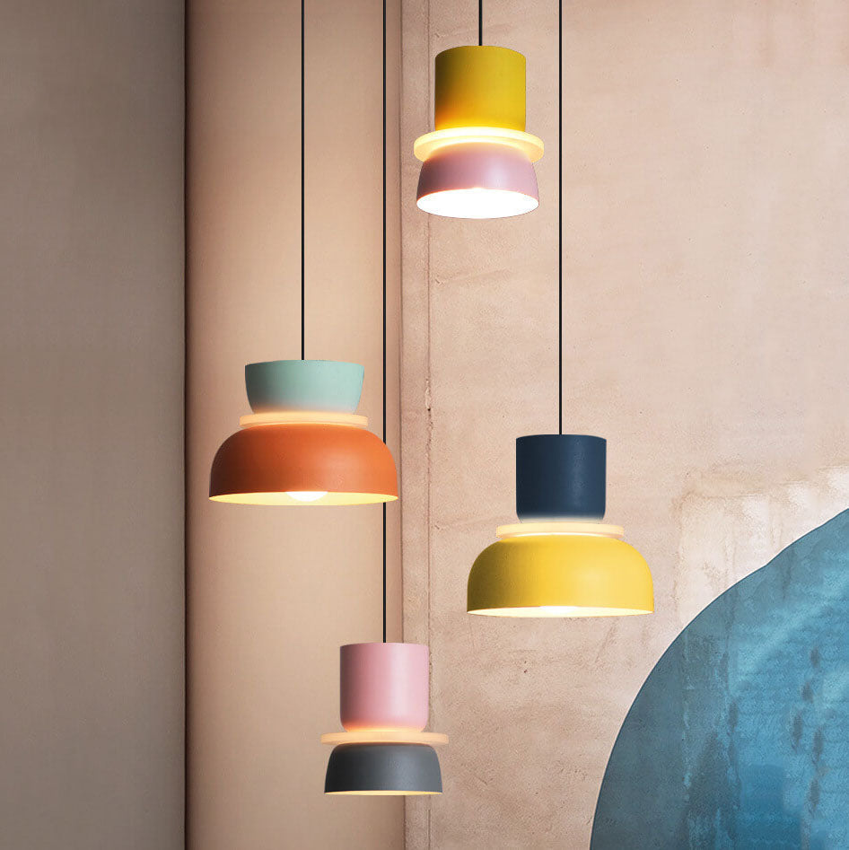 Nordycka kolorowa lampa wisząca LED 1-punktowa Macaron