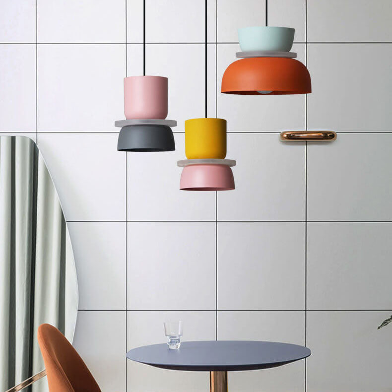 Nordycka kolorowa lampa wisząca LED 1-punktowa Macaron