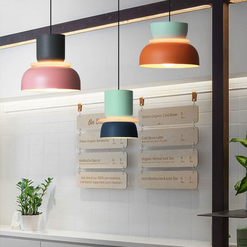 Nordycka kolorowa lampa wisząca LED 1-punktowa Macaron