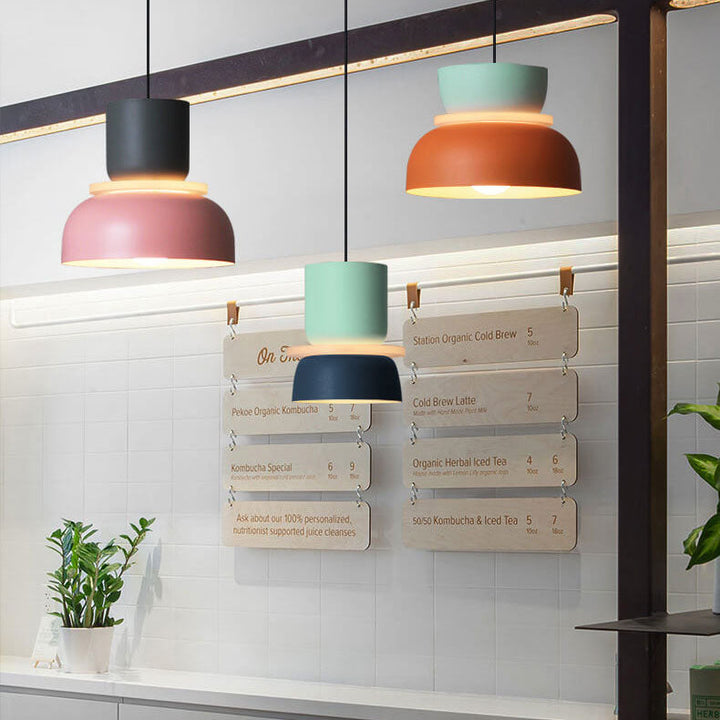 Nordycka kolorowa lampa wisząca LED 1-punktowa Macaron