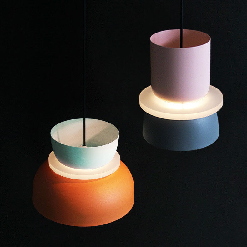 Nordycka kolorowa lampa wisząca LED 1-punktowa Macaron