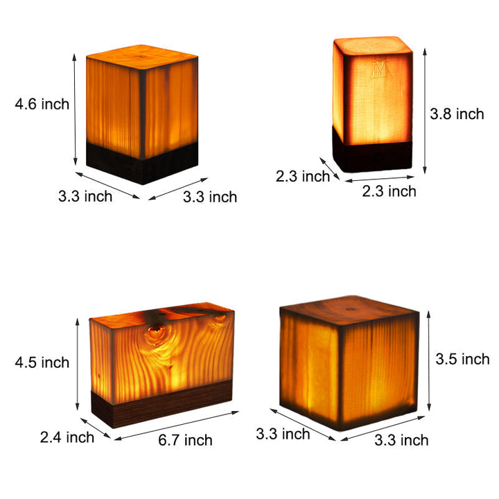 LumiWood – Lampa stołowa LED z baterią i dotykowym sterowaniem