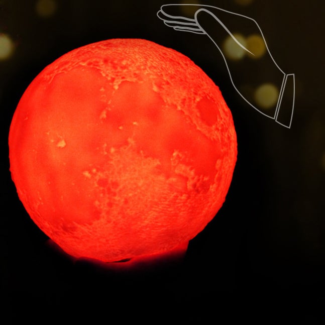 Kreatywna Mini Lampa Stołowa LED w Kształcie Księżyca 3D z Funkcją Ładowania