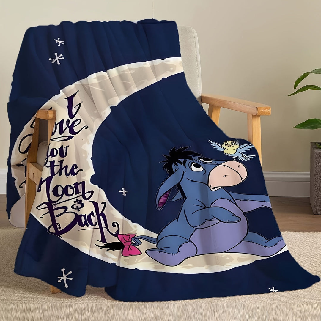 Miękka kocyk z wzorem Eeyore - Dostępny w różnych rozmiarach na wszystkie sezony