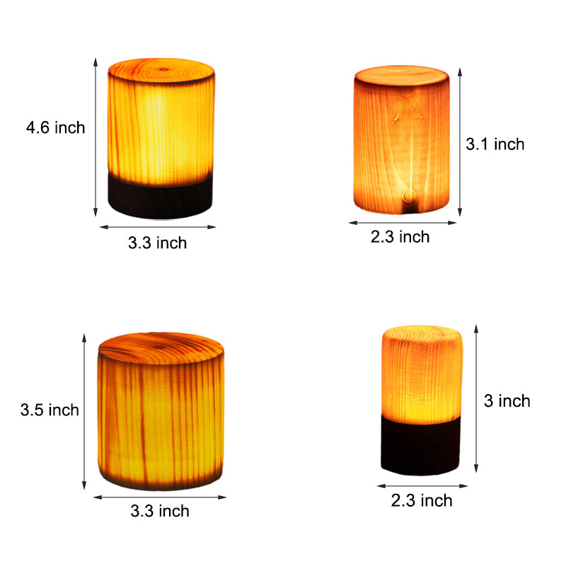 LumiWood – Lampa stołowa LED z baterią i dotykowym sterowaniem