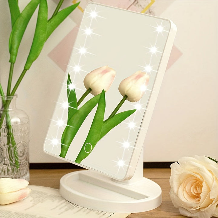 GlowMirror – Przenoś lusterko do makijażu z oświetleniem LED