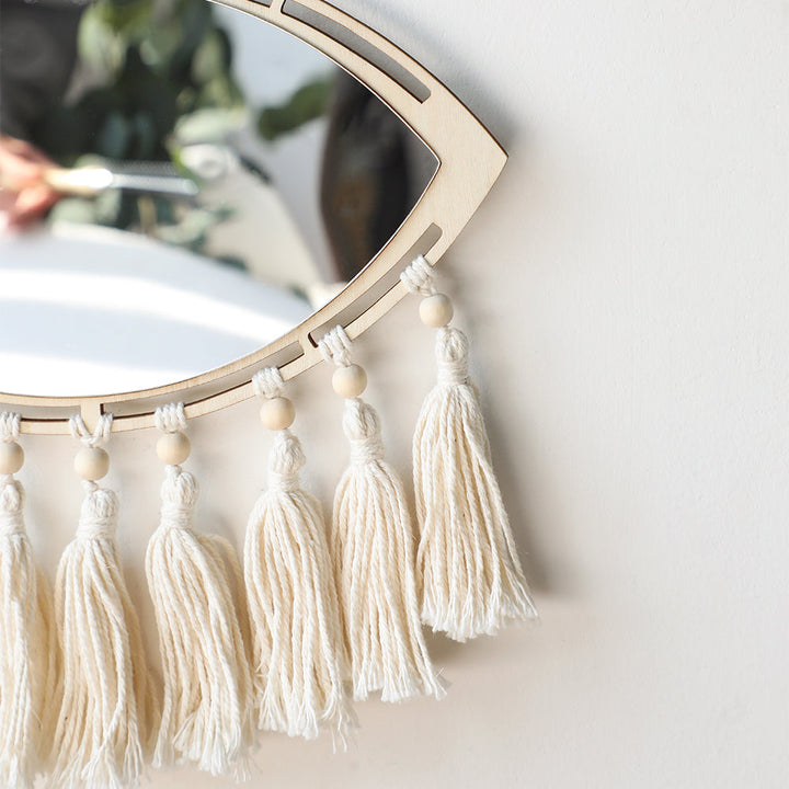 Lustro Ścienne z Makramé w Stylu Boho