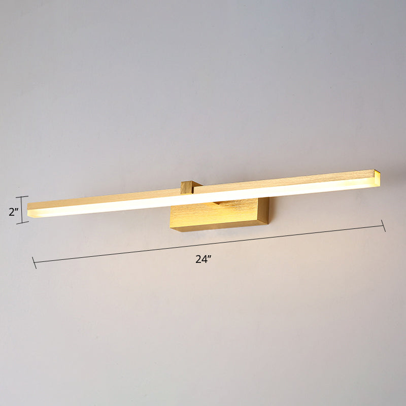 Złota Lampa Łazienkowa LED Nowoczesny Design