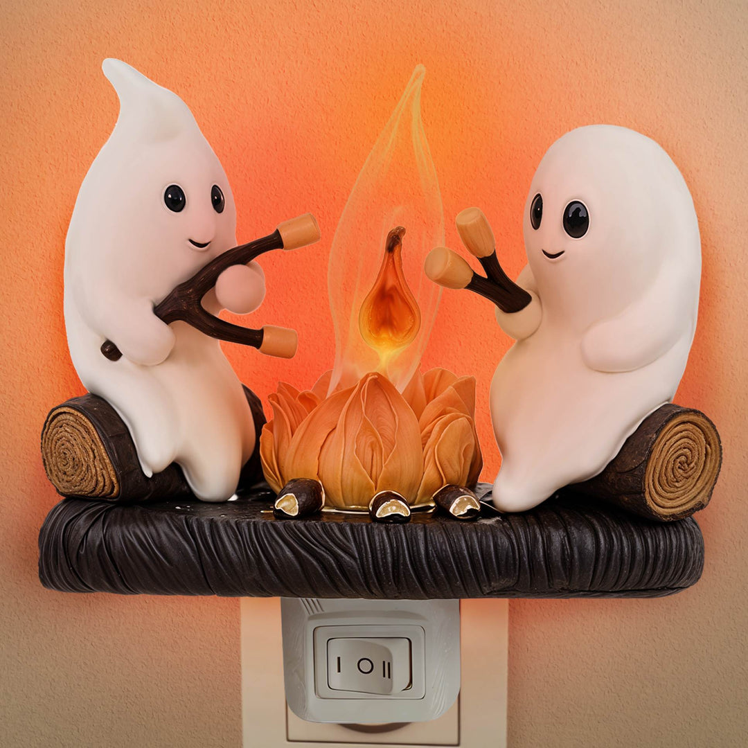Halloweenowe Duchy Ognisko Nocna Lampa