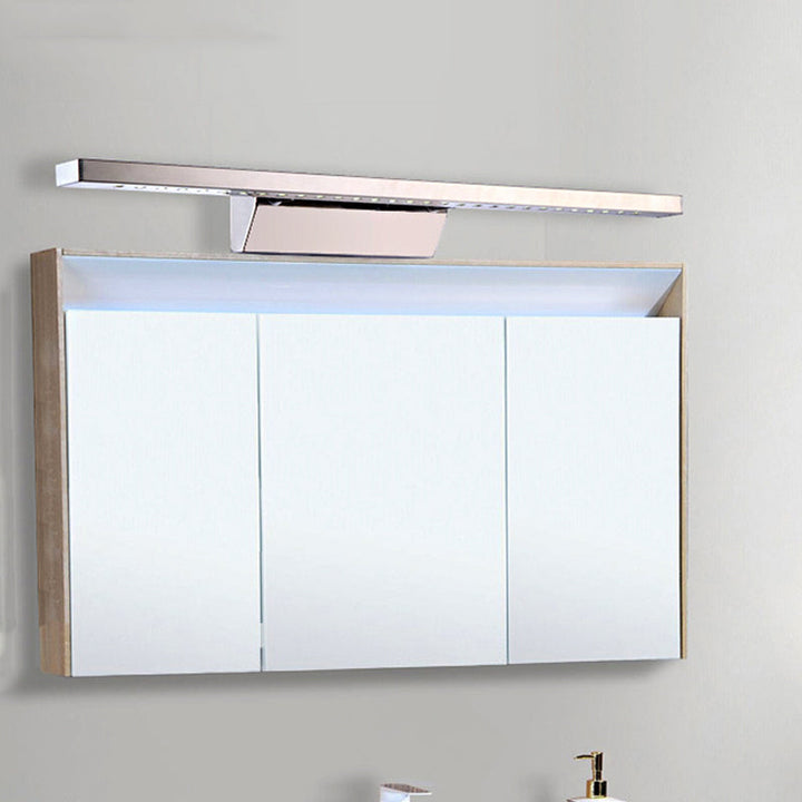 Prostokątne Lustro Wewnętrzne z Oświetleniem Stal Nierdzewna 16"/19.5" W LED Nowoczesne Oświetlenie Ścienne w Chromie, Ciepłe/Białe Światło