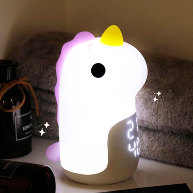 Unilora DreamLight Zegar Budzik | Design jednorożca | Timer i LED Nocna Lampa | Dekoracja do Pokoju Dziecięcego