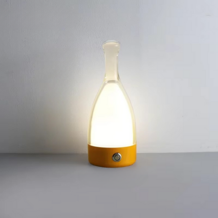 Lampa biurkowa w kształcie butelki wina z głośnikiem Bluetooth – Ładowalne nowoczesne nocne światło