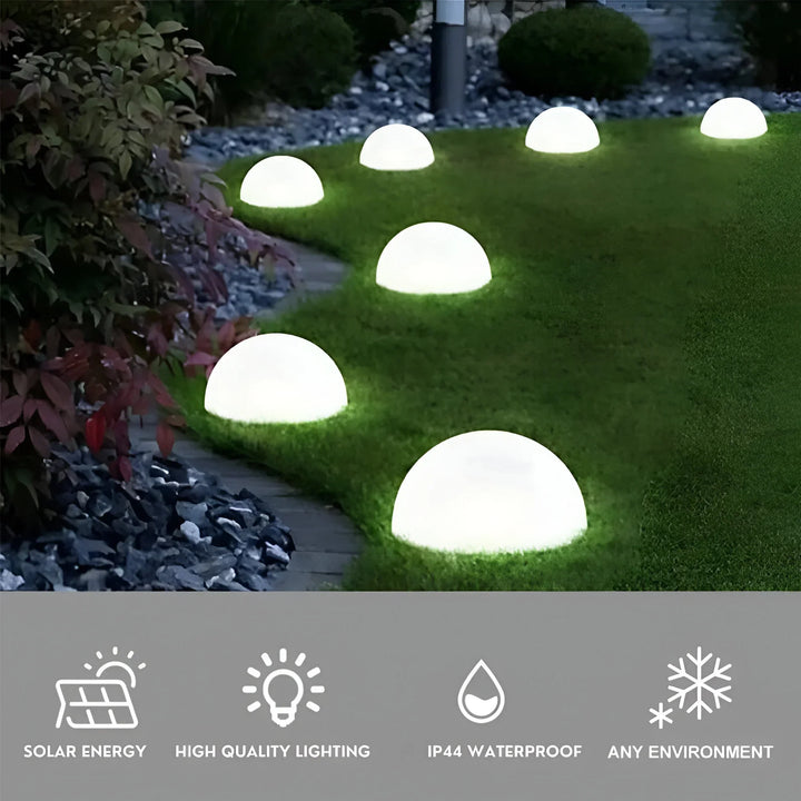 LumiGlobe – Słoneczna Lampa Ogrodowa w Kształcie Półkuli