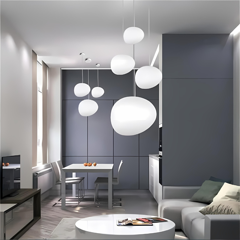 Elegancka Lampa Wisząca z Szklanymi Kamieniami