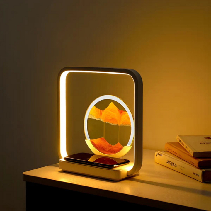 3D LED Lampa Nocna z Piaskowym Strumieniem