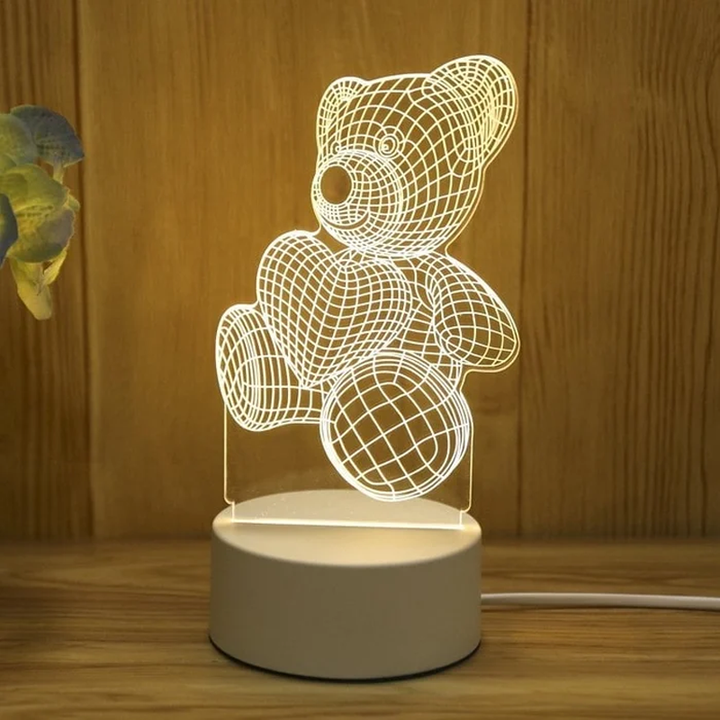 3D Nocna Lampa Usb